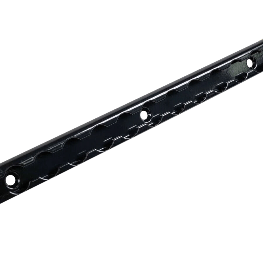Pista em L de alumínio com acabamento anodizado preto de 72'