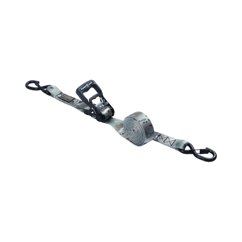 Alça de fivela de catraca de borracha camuflada, alça de rack de teto para carro, barco, ATV