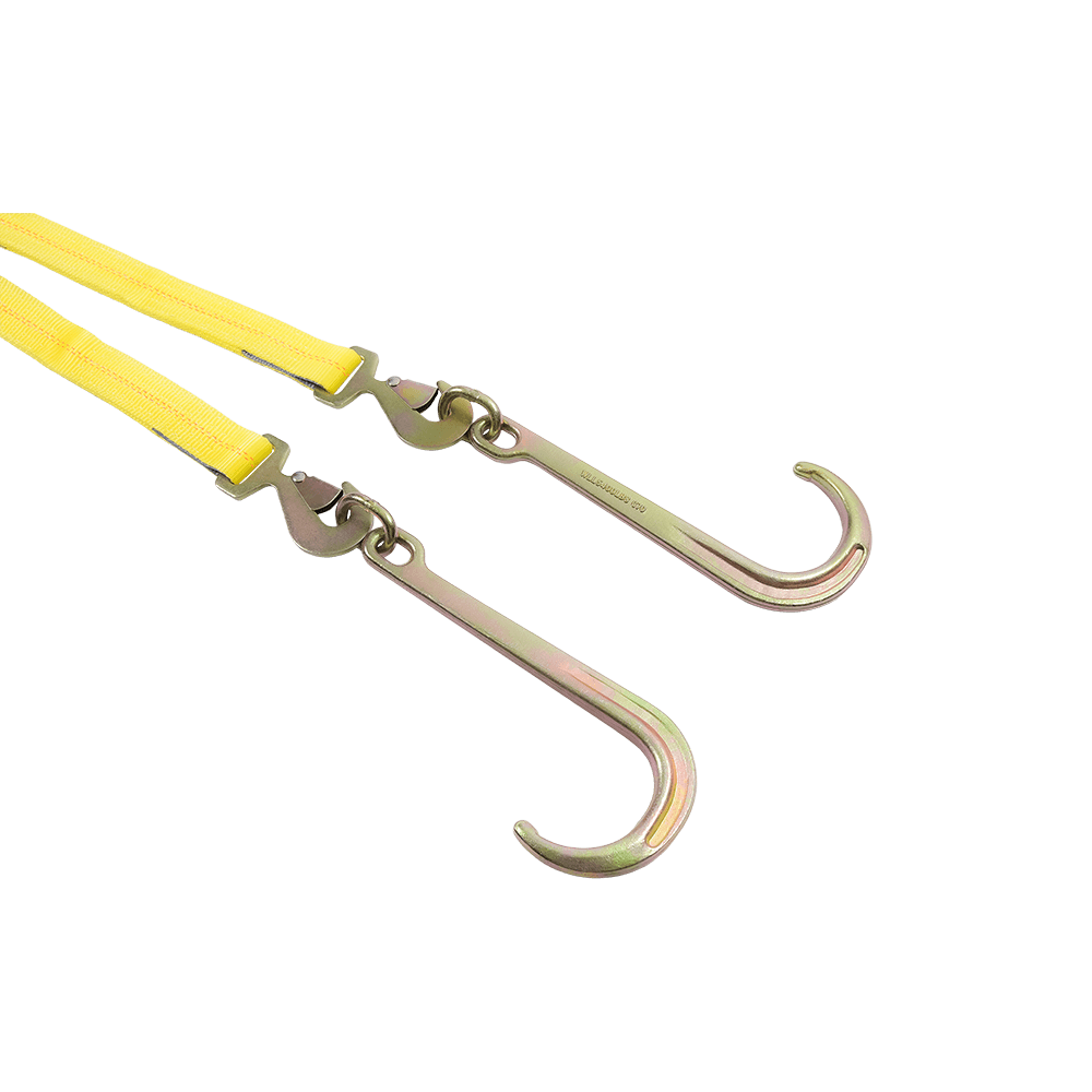 Catraca J-Hook Tie-Down V-Strap Design RTJ Gancho multiponto para uso em caminhão de reboque