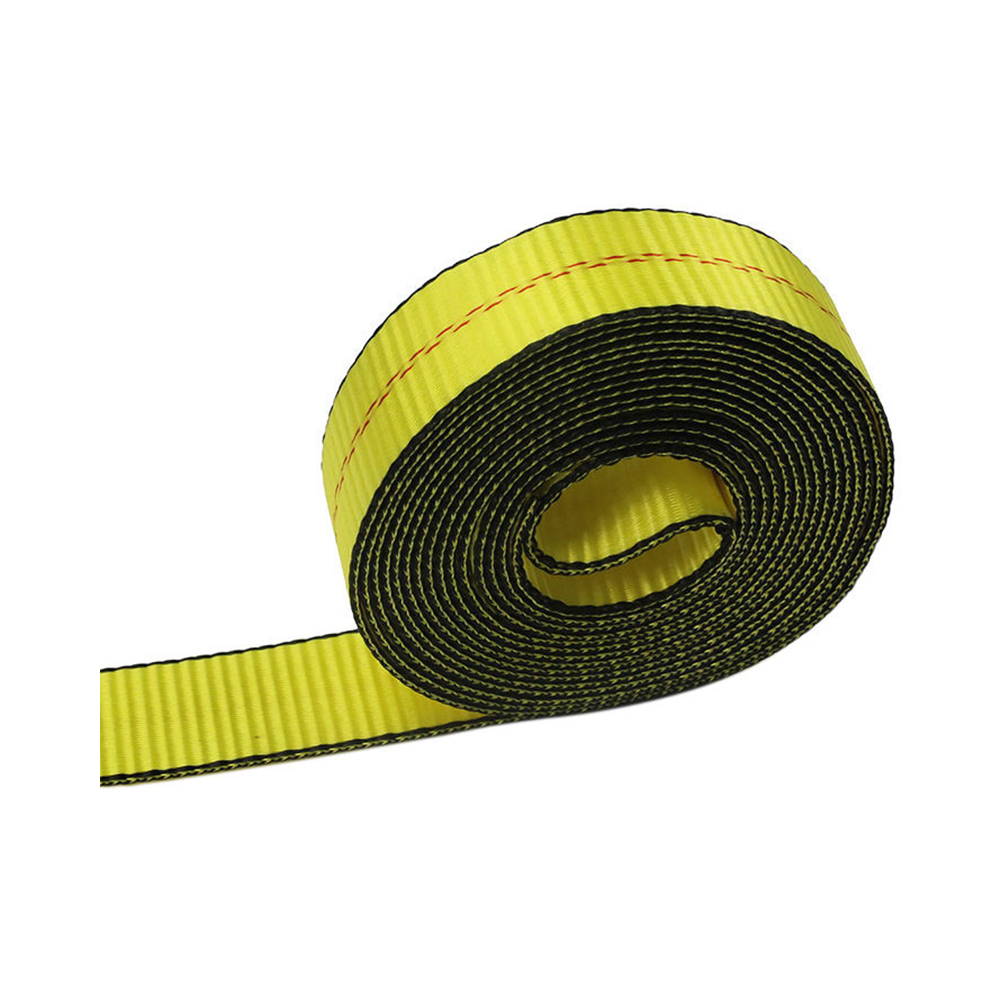 Correia de guincho amarelo de 2 polegadas com gancho J duplo