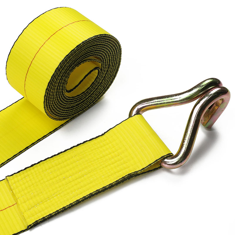 Correia de amarração de catraca de carga de tecido de poliéster de alta elasticidade de 3 polegadas