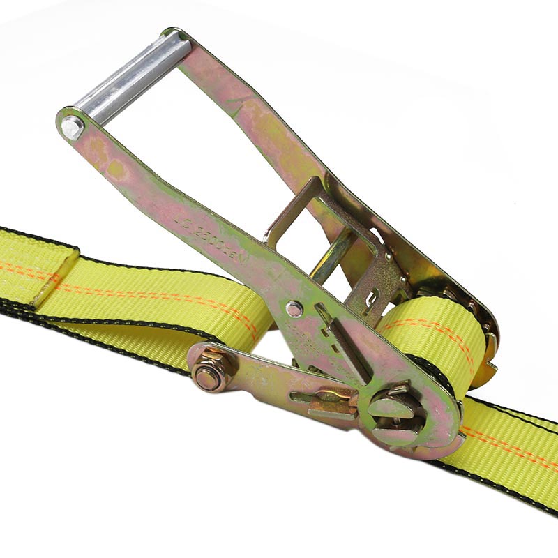 Correias de catraca de gancho plano de 2 '' para fixação de carga de caminhão de reboque