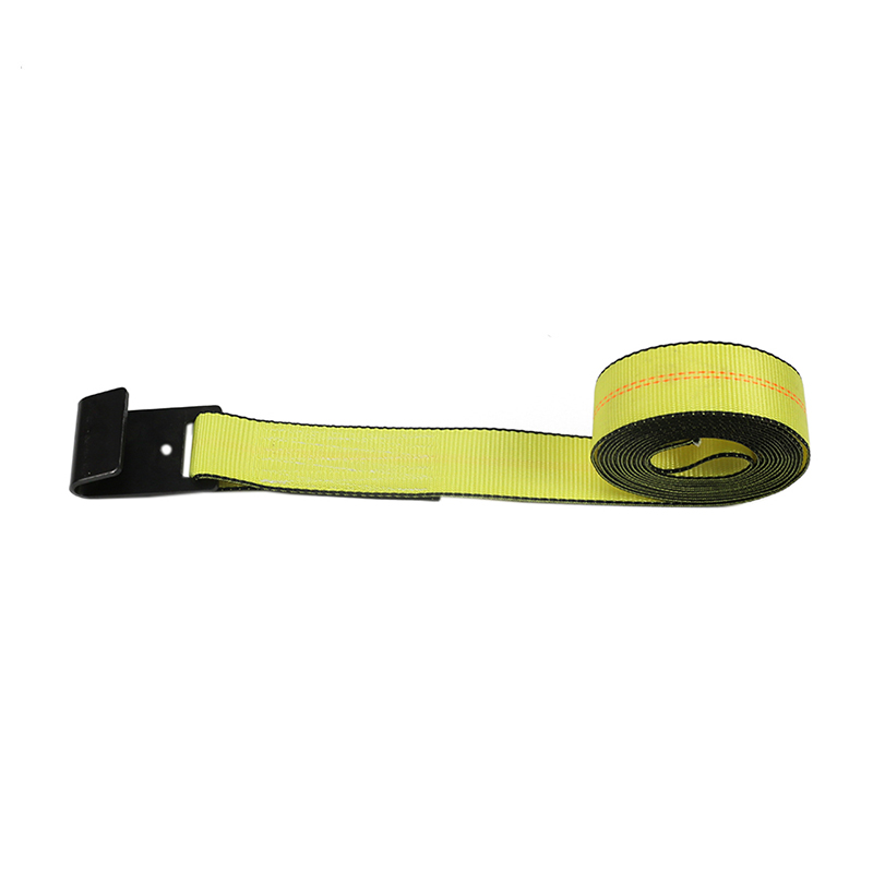 Correias de catraca de gancho plano de 2 '' para fixação de carga de caminhão de reboque