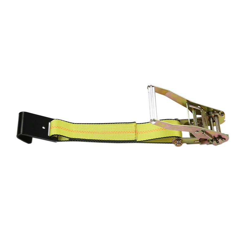 Correias de catraca de gancho plano de 2 '' para fixação de carga de caminhão de reboque