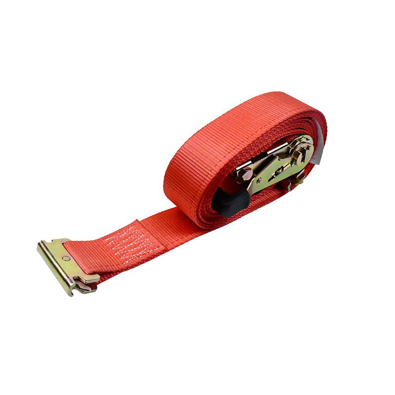 Correia de catraca de amarração E-Track com impressão digital vermelha de 2'' X 12'