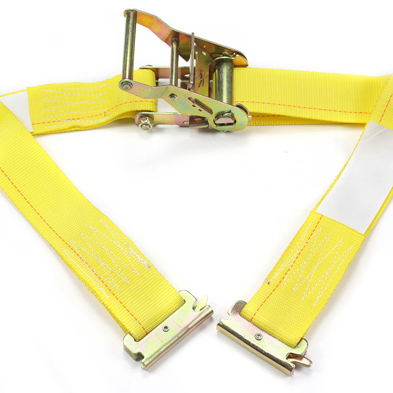 Correia de catraca E-Track de 2 polegadas azul amarelo