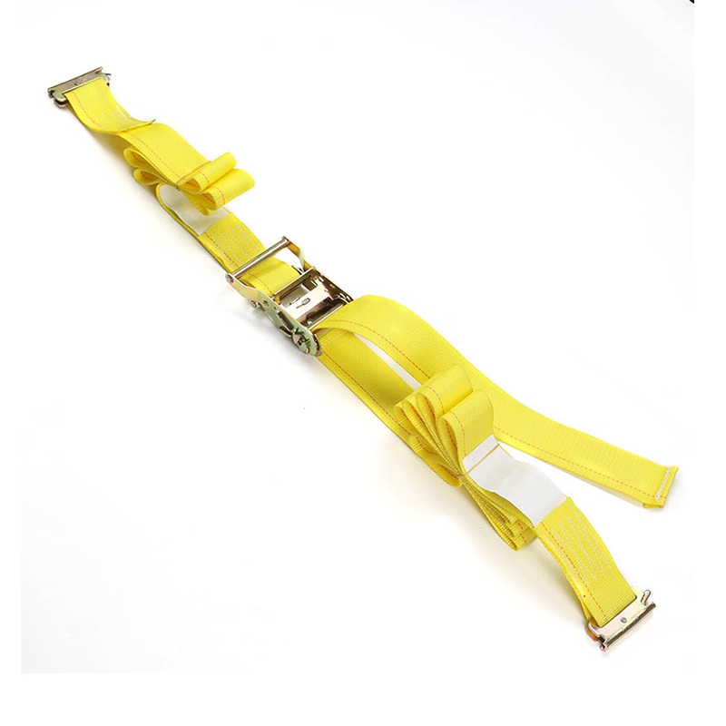 Correia de catraca E-Track de 2 polegadas azul amarelo