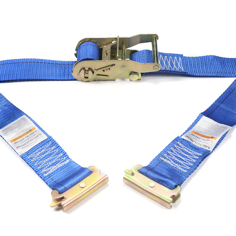 Correia de catraca E-Track de 2 polegadas (azul)